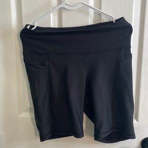 High rise biker shorts